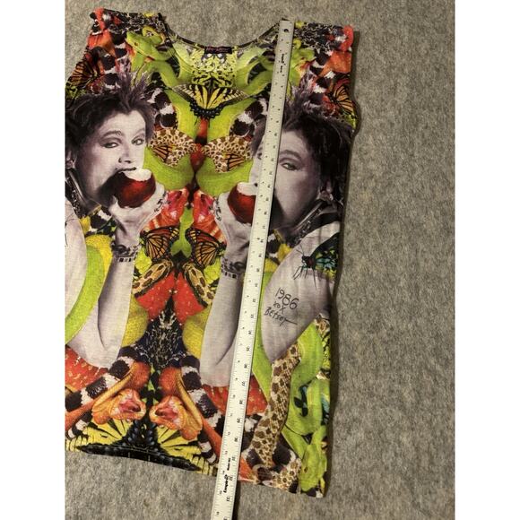 Betsey Johnson vintage 90s Queen of Apple Top Vintage All over print Rare - Picture 4 of 6